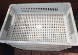 White Stackable Euro Tray - Bait Drying Trays - USED